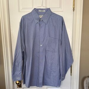 Orvis Men's Blue Gingham Button Down Shirt
